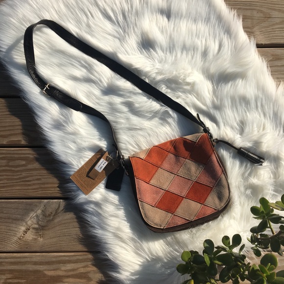 brampton london Handbags - NWT Brampton London suede leather flap crossbody